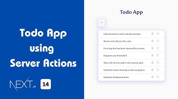 Todo App using Next.js 14 Server Actions