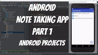 Android Projects - Note Taking App Part 1
