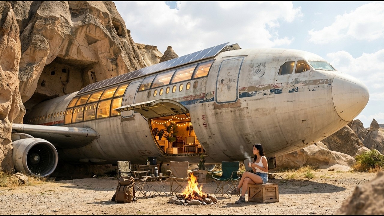 Building a Dream House Inside an Abandoned Airbus A320 Narrow Body in a Slovenian Forest Clearing Mi