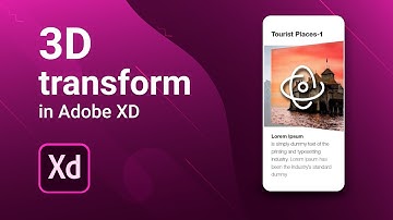 How to create 3D transform Adobe XD tutorial