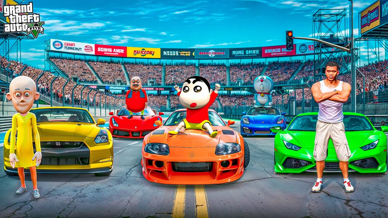 Franklin & Shinchan Join the BIGGEST CAR SHOW in GTA 5