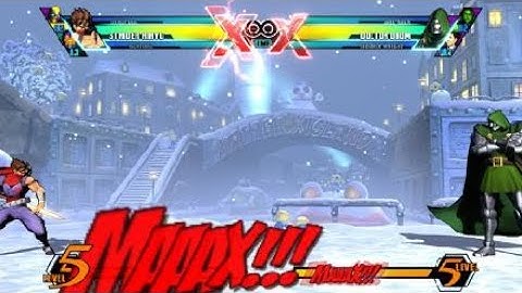 ULTIMATE MARVEL VS CAPCOM 3 Sentinel , Deadpool , Strider Hiryu My Team Combo