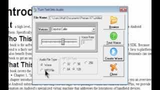 Scan and Read Pro - MP3 Creation