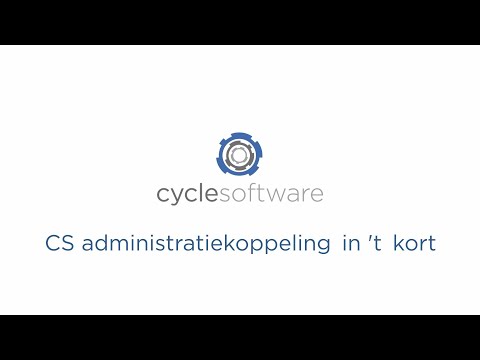 CycleSoftware Administratiekoppeling in 't kort
