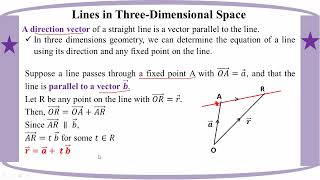 # Grade 12 Math (ch 4) Lines in 3-D space