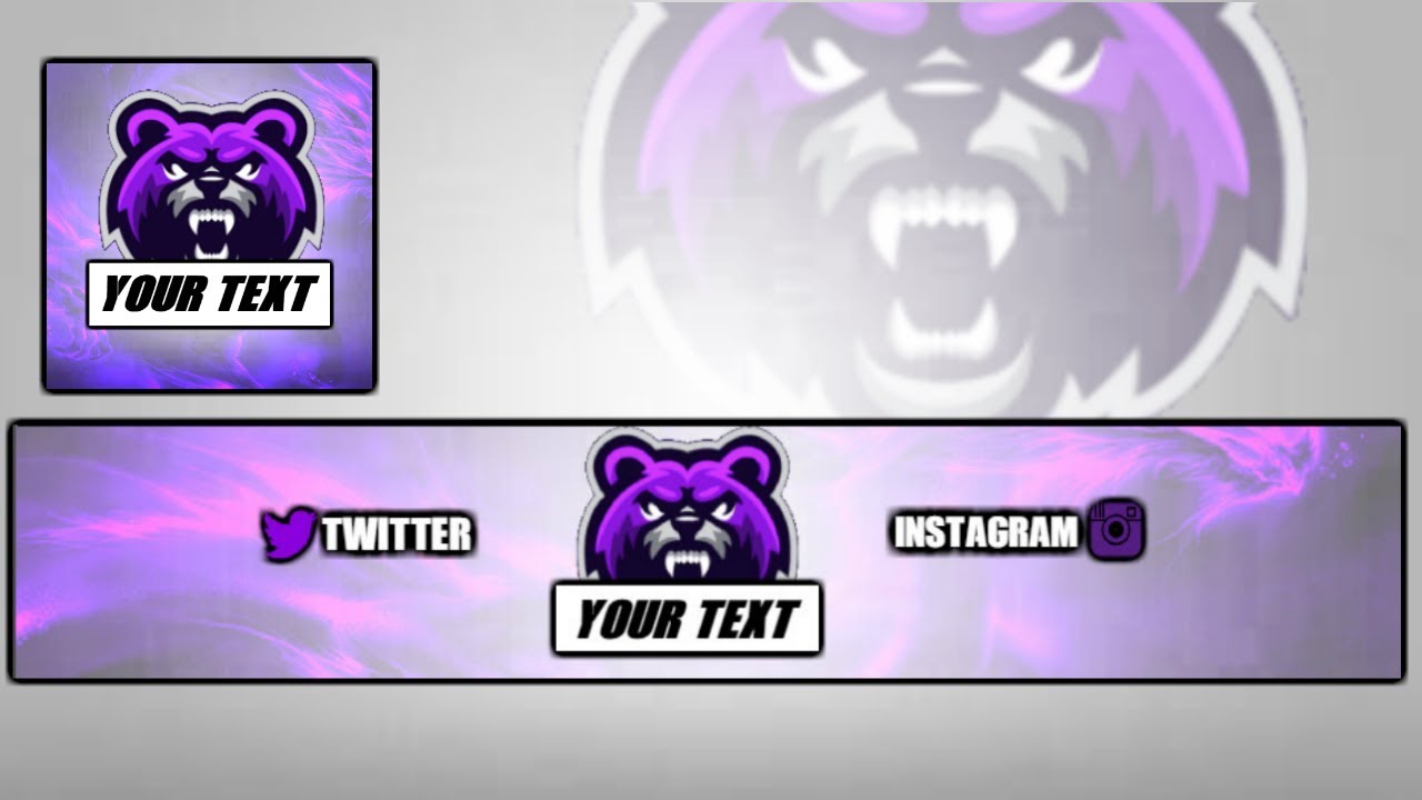 Youtube BANNER Template and Logo for *free* (EASY TO EDIT) [2018]