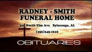 Obituaries for Oct. 10th brought to you by Radney Smith Funeral Home...