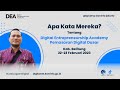 Apa Kata Peserta? Pelaksanaan Digital Entrepreneurship Academy Kab. Belitung 22-23 Februari 2023