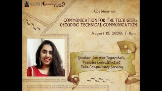 Communication for the Tech Geek: Decoding Technical Communication | Sowmya Togarcheti screenshot 3