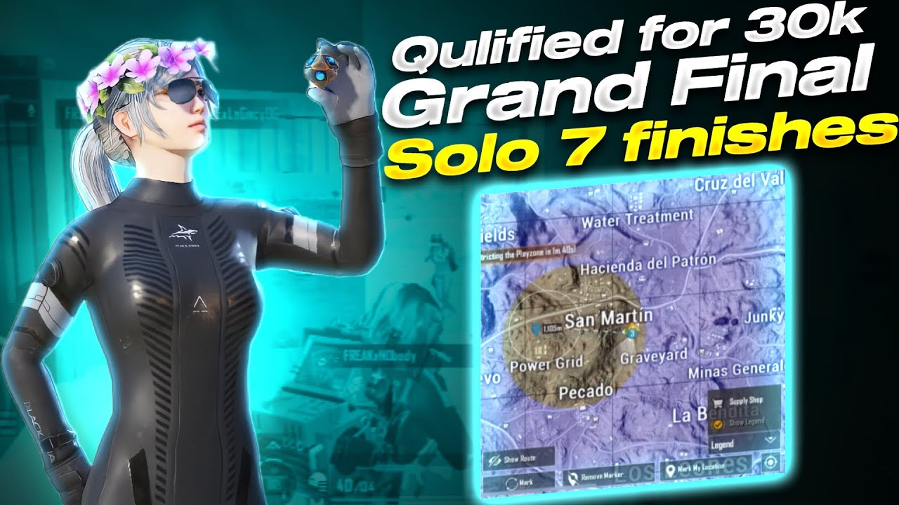Solo 7 finishes | 30k final | Qulified for BGIS ROUND 1 #bgis - YouTube