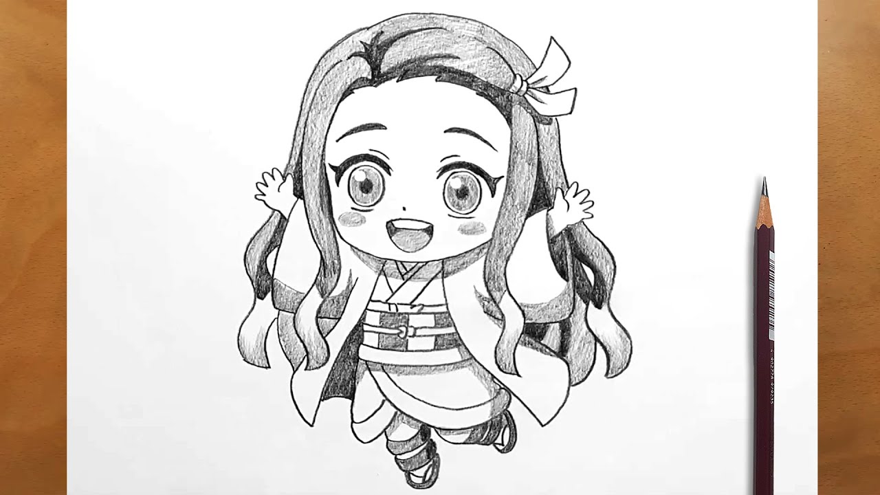 Demon Slayer Nezuko Drawing Tutorial | Easy Anime Sketch