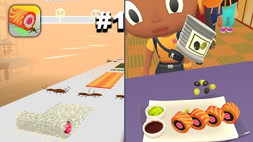 Sushi Roll 3D - ASMR Food Game - Hyper Hybrid Casual - Gameplay Walkthrough (iOS & Android)