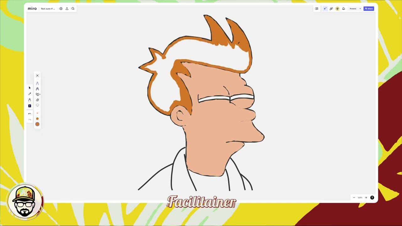Timelapse Art: Recreating the Iconic Futurama Meme in Miro | Lines & Pen Tool