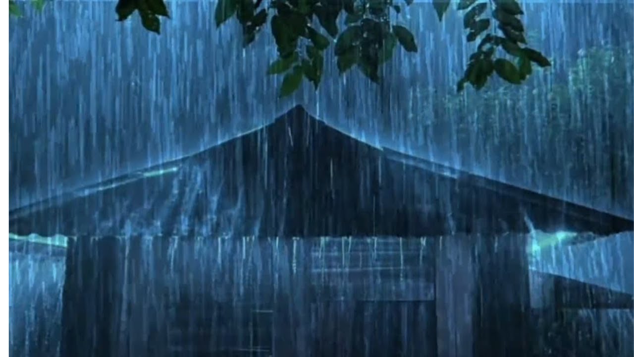Cozy Rain in a Tiny Cabin in the Woods  Heavy Rain Sounds for Sleeping & Relaxation