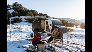 Fast Basecamp Set Up in an Escapod Teardrop Trailer!