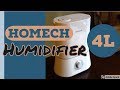 Homech 4L Humidifier Model HM-AH001, Quiet and Clean!