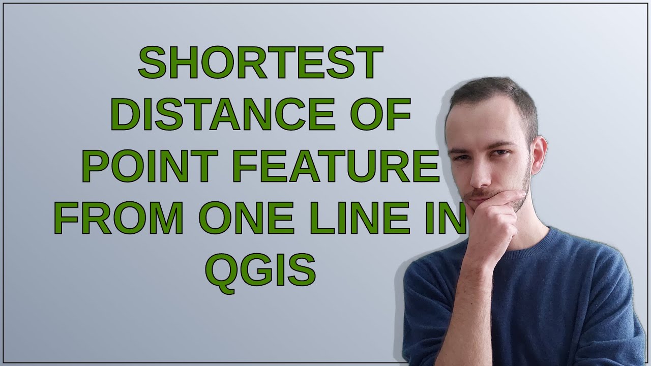 Shortest distance of point feature from one line in QGIS - YouTube