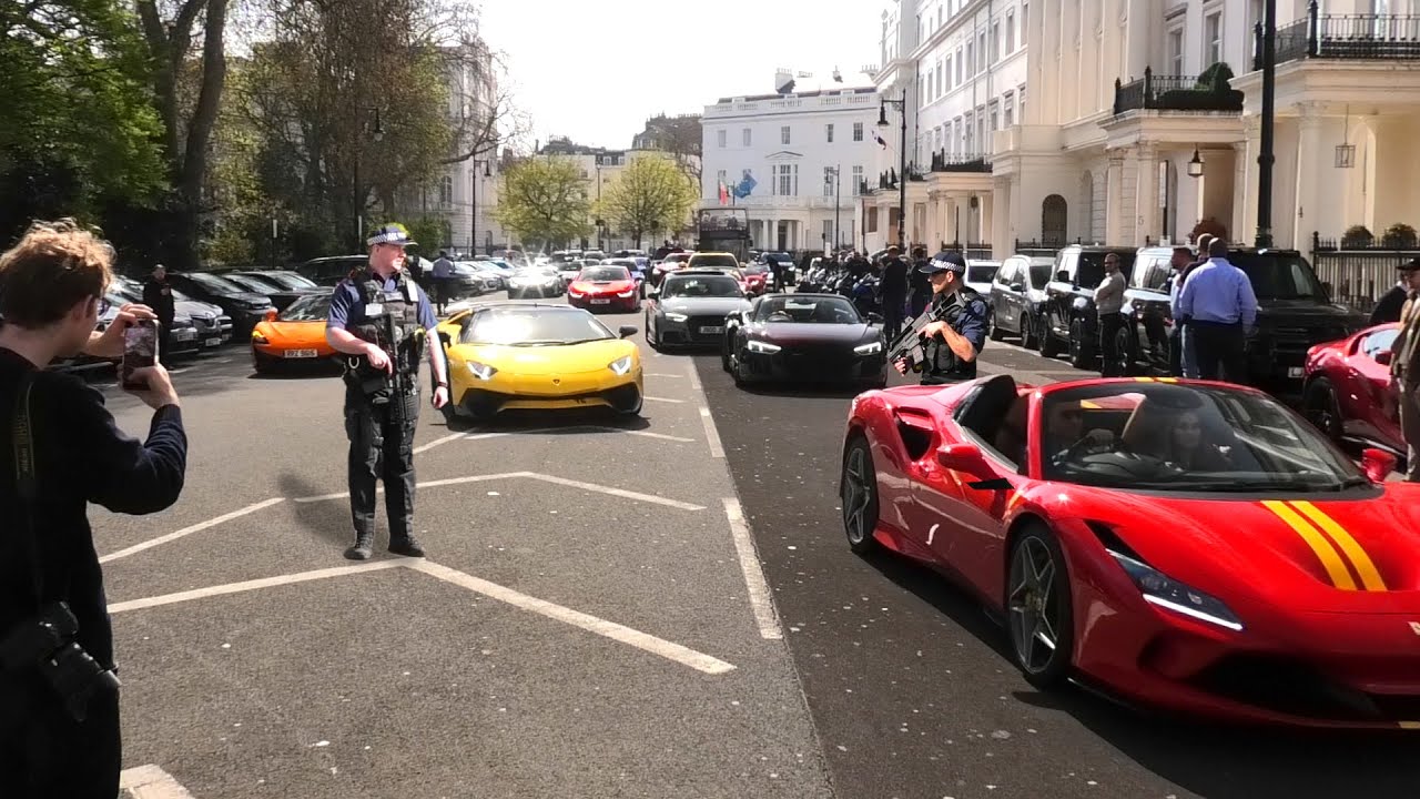 ARMED POLICE OFFICERS SHUT DOWN SUPERCAR MEET 