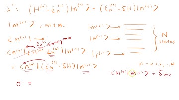 Introduction to Perturbation Theory + First Order Corrections