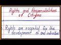 Citizens Rights and Responsibilities