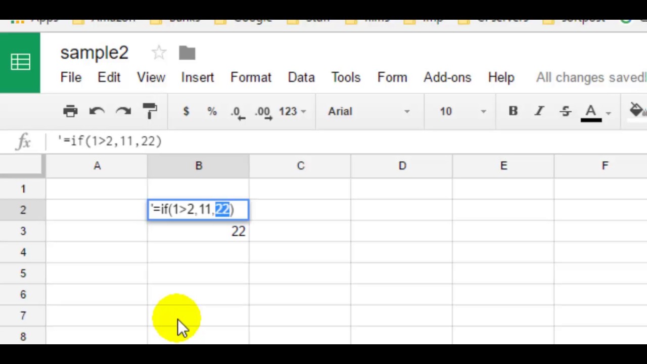 How To Use If Function In Google Spreadsheet Youtube