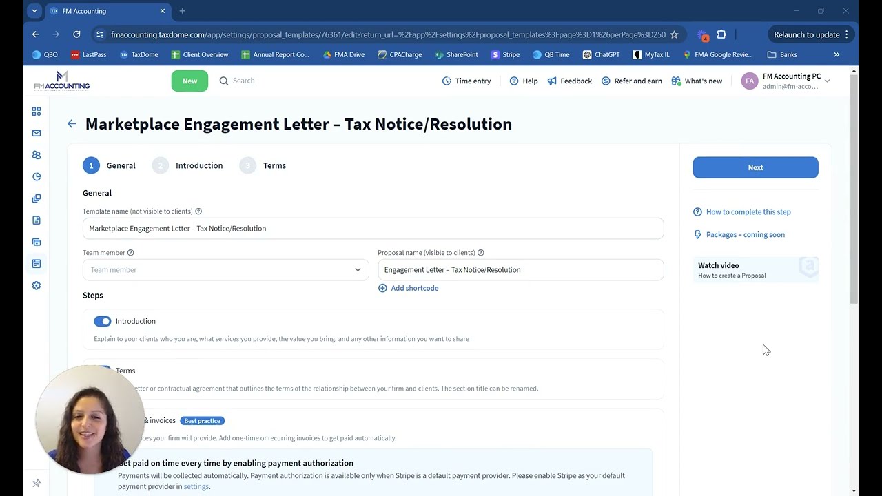 Tax Notice/Resolution Engagement Letter Explanation for TaxDome Marketplace