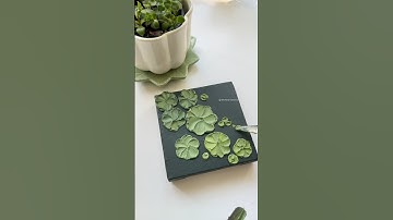 Satisfying texture art 🪷 Lily pad painting #texturedartwork #paintingtechnique #artandcraft