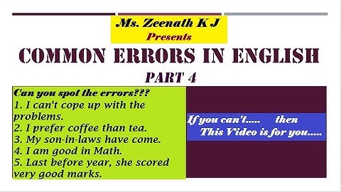 Common Errors in English - Love 4 English