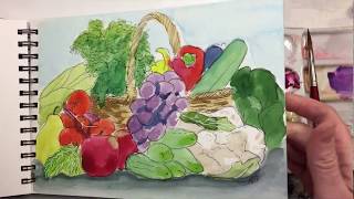 Flipping through & painting the last page of my sketchbook!