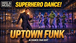 🔥 Avengers Dance to Uptown Funk! 🤯 Tony Stark Takes Over | AI Fan Edit #marvel #brunomars #avangers