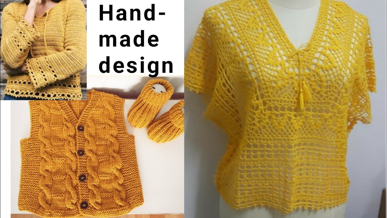 💛💛 Yellow Crochet Design /yellow crochet design idea / yellow crochet sweater design YouTube