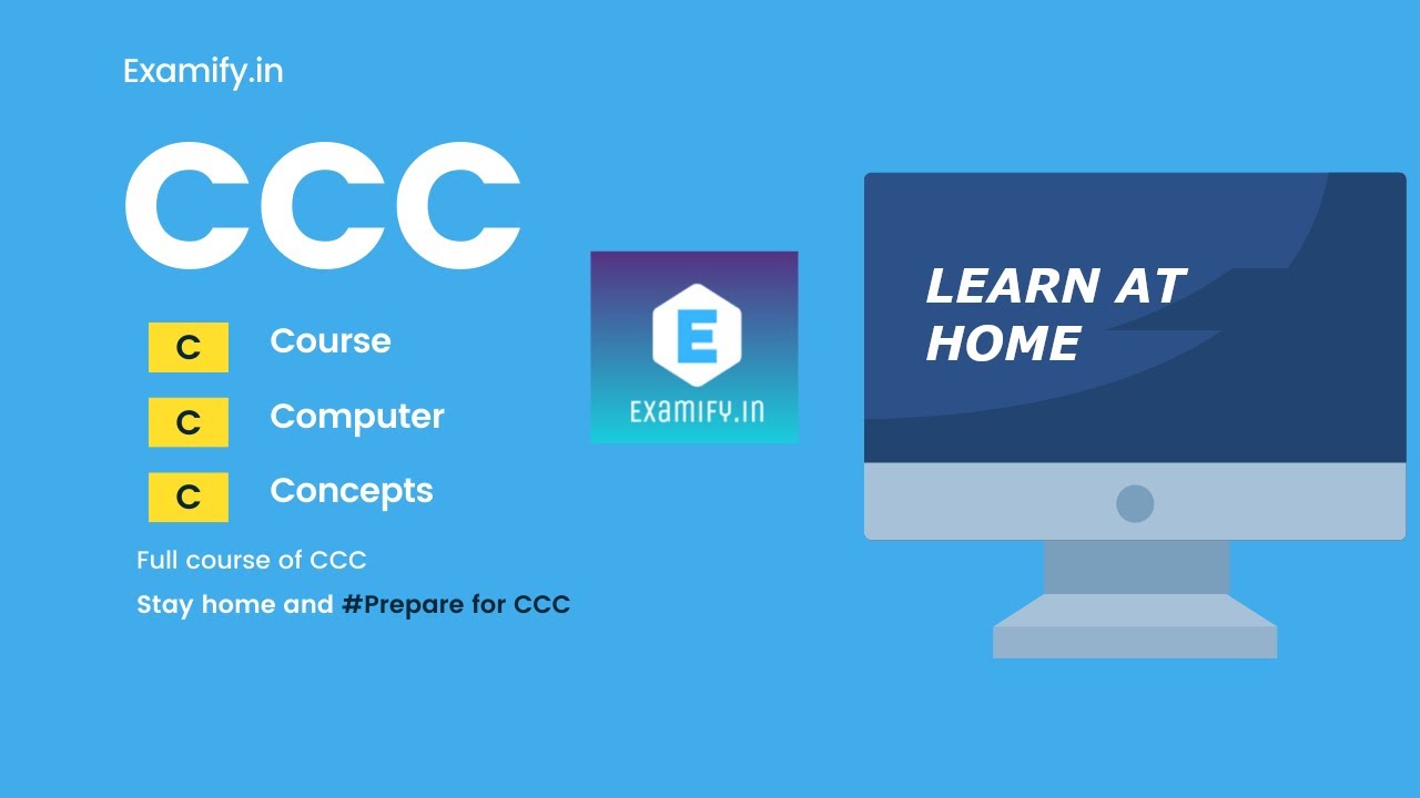 CCC Class 1 : Introduction | Learn CCC from home| CCC full course in hindi | EXAMIFY