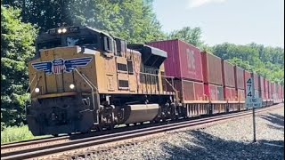 Railfanning NS Chicago Line around scenic Otis Hill in Indiana. 7/10/22