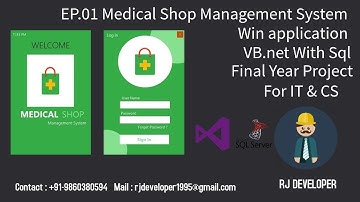 Medical Shop Management System | Final Year Project | Window Application With VB.Net - ( Ep.01)