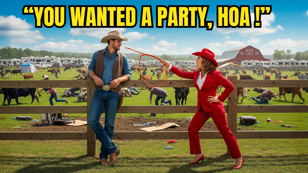 HOA Karen пригласила 1000 человек разбить лагерь на моей земле — поэтому я спустила своих быков с...