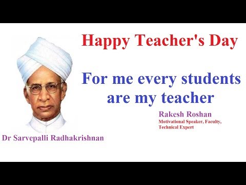 Happy Teacher's Day to My Viewers / Students: For me every Student is Teacher