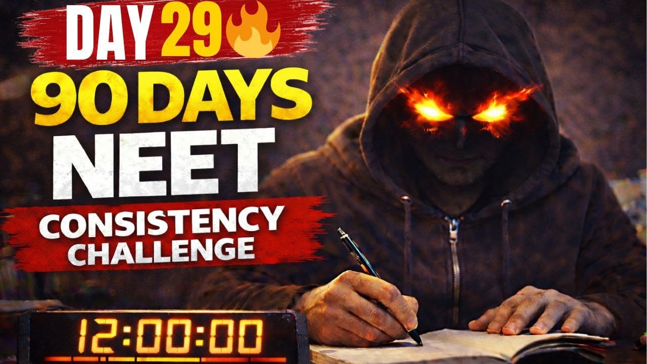🔴 DAY 29 | 90 Days NEET Consistency Challenge 🔥 | Live Study With Me| 12 HOURS STUDY