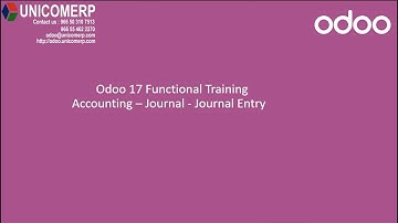 Odoo 17 Functional Training | Accounting | Journal | Journal Entry | Odoo 17 Enterprise Version