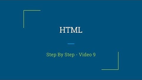Step By Step HTML - 9 (Charsets and URLs)