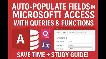 Auto-Populate Fields in Microsoft Access with Queries & Functions | Save Time + Study Guide!