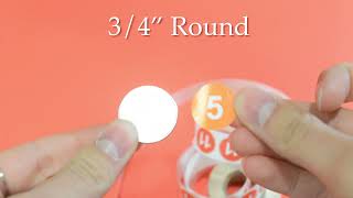 Famous Color Coding Number Stickers 3/4" Wealth