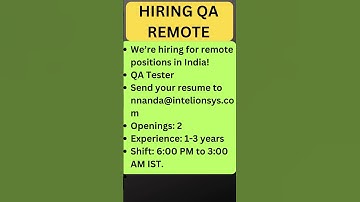 Testing Jobs | QA Remote Jobs | Rd Automation Learning