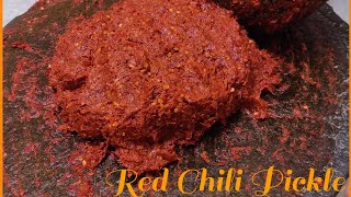 పండు మిరపకాయ నిల్వ పచ్చడి || Red Chilli Pickle