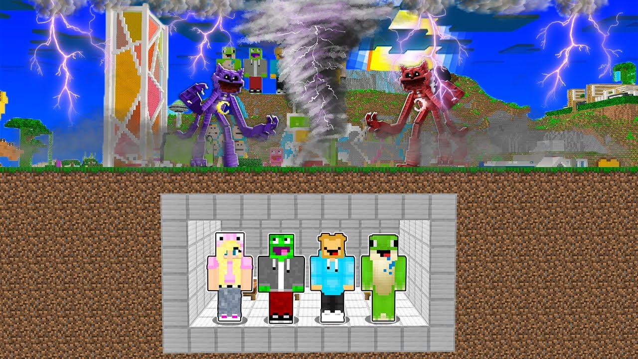BUNKIER PALIONOWA vs TORNADO w Minecraft! 😱💀