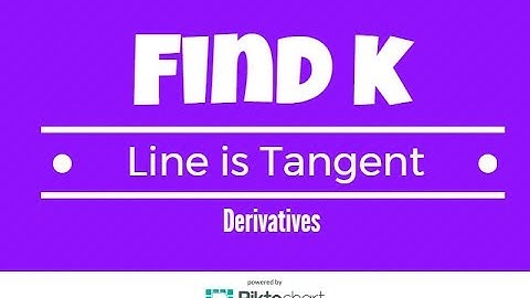 Find k such that the line is tangent to the given function