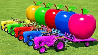 LOAD & TRANSPORT GIANT COLORED APPLE WITH ZETOR TRACTORS - Farming Simulator 22 screenshot 3