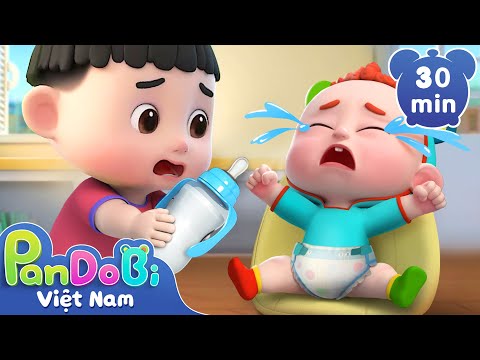 Một ngày chăm sóc em bé | Chăm em không khó | Play & Learn | Nhạc thiếu nhi vui nhộn | Super Pandobi