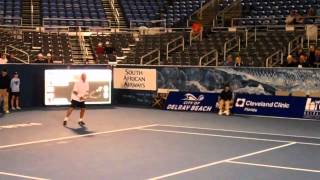 Johan Kriek vs Ivan Lendl Delray Beach FL Feb. 2012 - Kriek wins 1st set