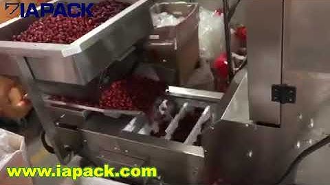 Vertical dry red dates packaging machine, Z type elevator, Multi-heads weigher, long range conveyor