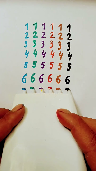 Write colored numbers #tutorial #trending #puzzle